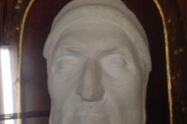 plaster cast of dante's face (replica)