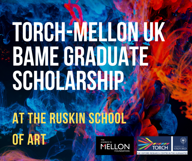 image of torch mellon uk bame graduate scholarship advertisement with blue and red backdrop