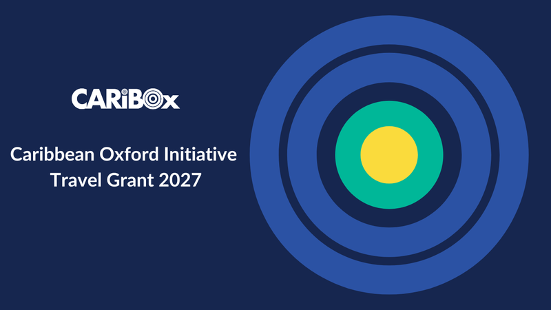 CaribOx circle logo and title of travel grant opportunity
