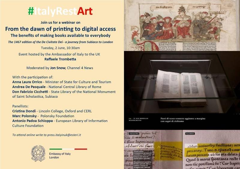 Image of #ItalyRestArt showing manuscripts