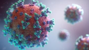 Close up model of Coronavirus 