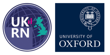 Logo of Reproductible Research Oxford, blue globe.