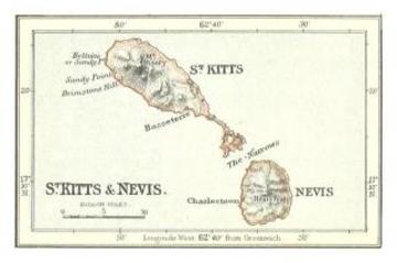 map of st kitts and nevis