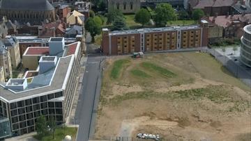 Aerial photograph of Schwarzman centre ground