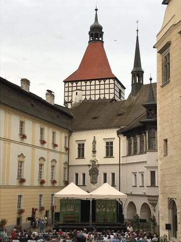 courtyard of castle blatna