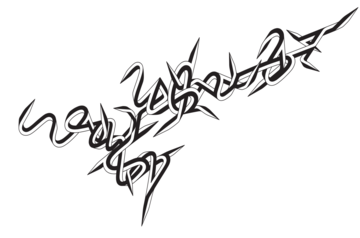 black and white image of spikes interconnected