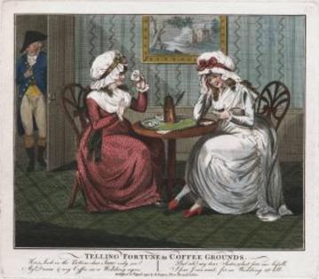 telling fortune in coffee grounds 1790