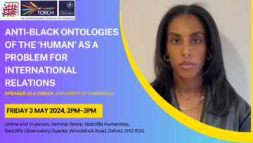 may anti black ontologies of the human as a problem for international relations