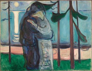 A Kiss on the Shore by Moonlight - Edvard Munch