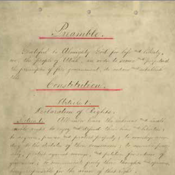 Image depicting a page of a handwritten constitutional record