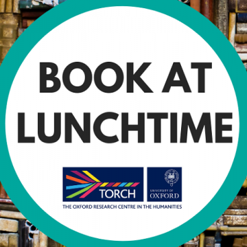 Book at Lunchtime title and TORCH logo against a backdrop of books