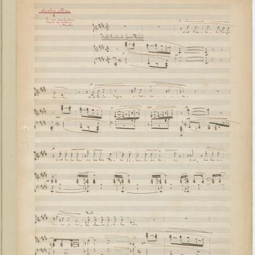 Music sheet showing Debussy's setting of Verlaine's Ariettes oubliées.