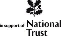 Logo reading 'in support of the National Trust'. It includes the national trust logo with the leaf. 