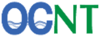 The logo of OCNT. The first 2 letters are in blue font and the last 2 in green