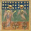 Leaf from a Beatus Manuscript: the Fourth Angel Sounds the Trumpet and an Eagle Cries Woe,