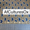 AfCulturesOx logo: black text in a white box over a traditional African pattern