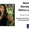 women storytelling silence and war opening slide